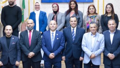 المهندس هيثم حسين.. مع أعضاء مجمع عمال مصر والوفد المغربي.
