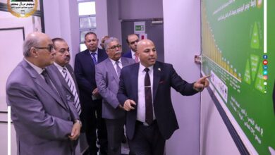 المهندس هيثم حسين والمهندس موسى مصطفى موسى خلال الزيارة