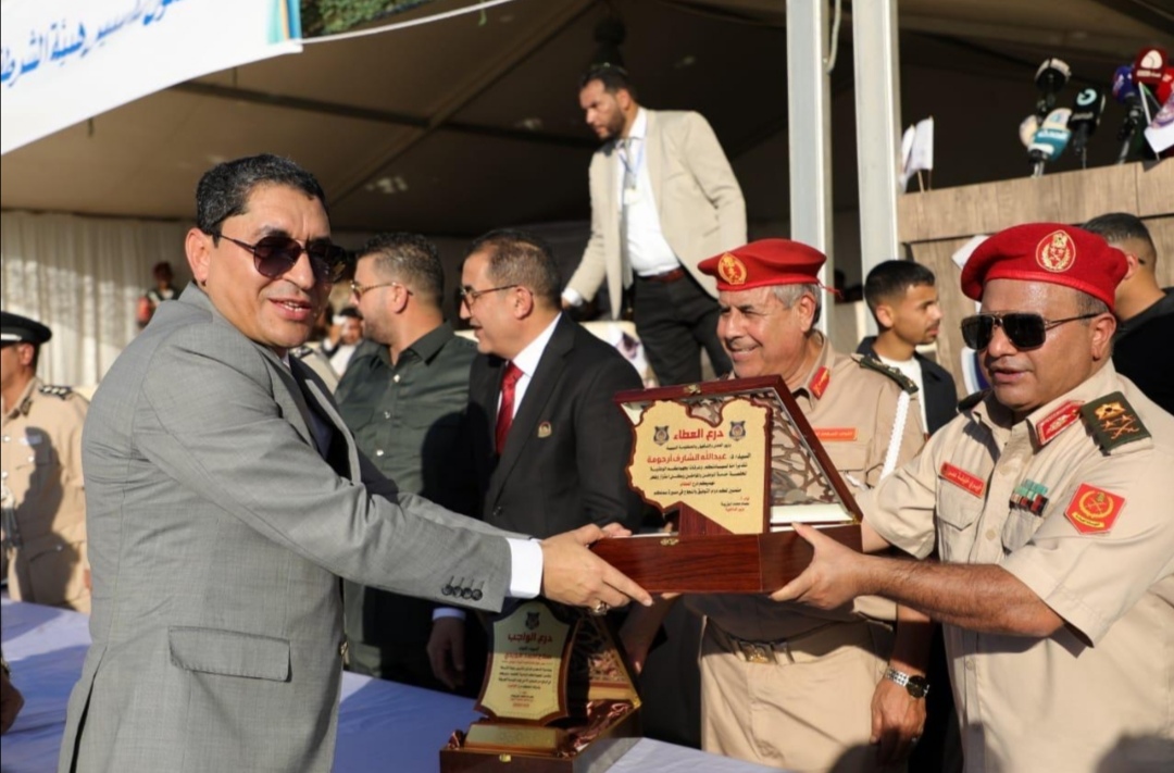 وزير العمل الليبي عبد الله ارحومه في تصريحات صحفية لولا الأمن والأمان ما كان هناك اعما أو تنمية في بلادنا 3 وزير اعمل الليبي