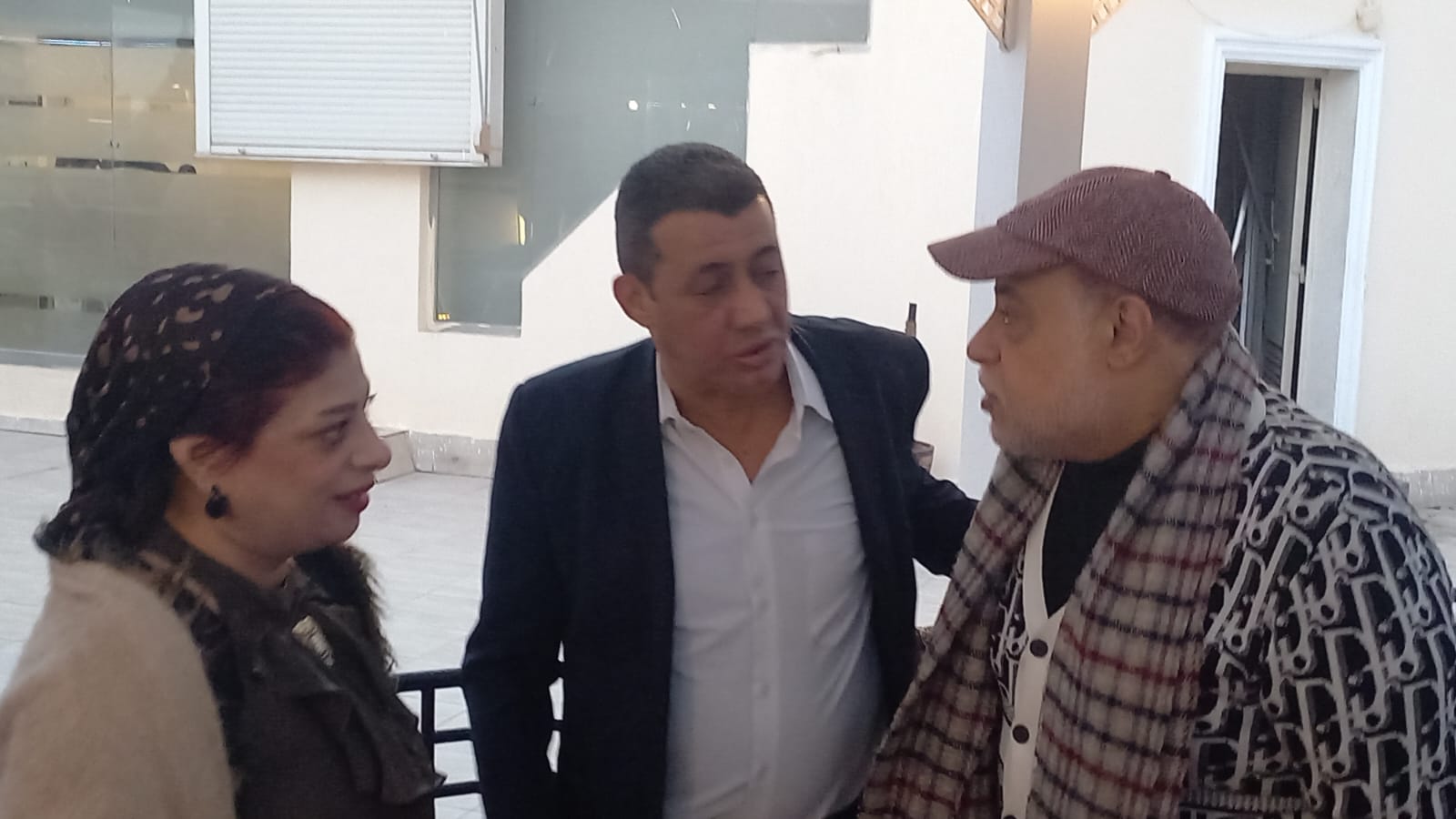 صور. كوكبة من كبار الفنانين بحفل إفطار المشاهير بنقابة الصحفيين 5 الزميل خالد فؤاد والفنان رضا إدريس خلال الحفل
